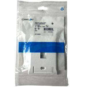 Lot of 5 CommScope Networking Faceplates Single Gang 2 Port Alpine White (US87)